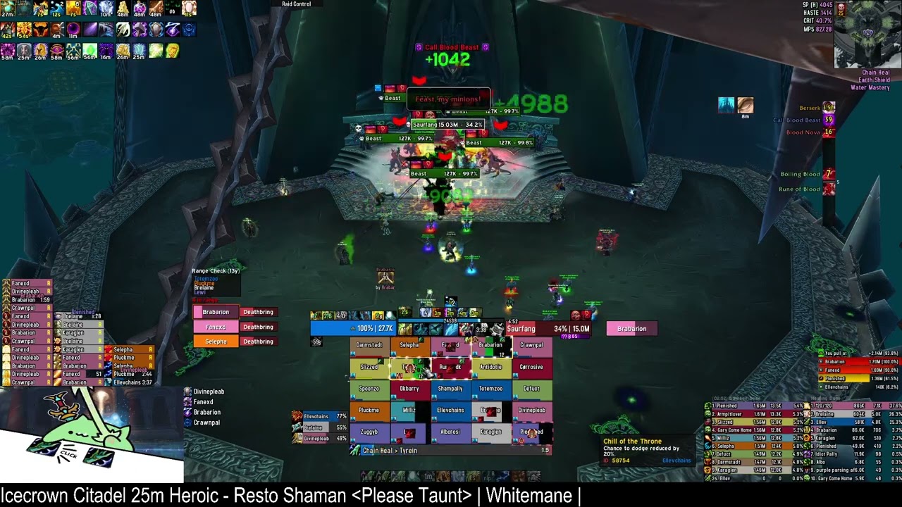 Deathbringer Saurfang 25 Heroic - Resto Shaman (3 Heal)