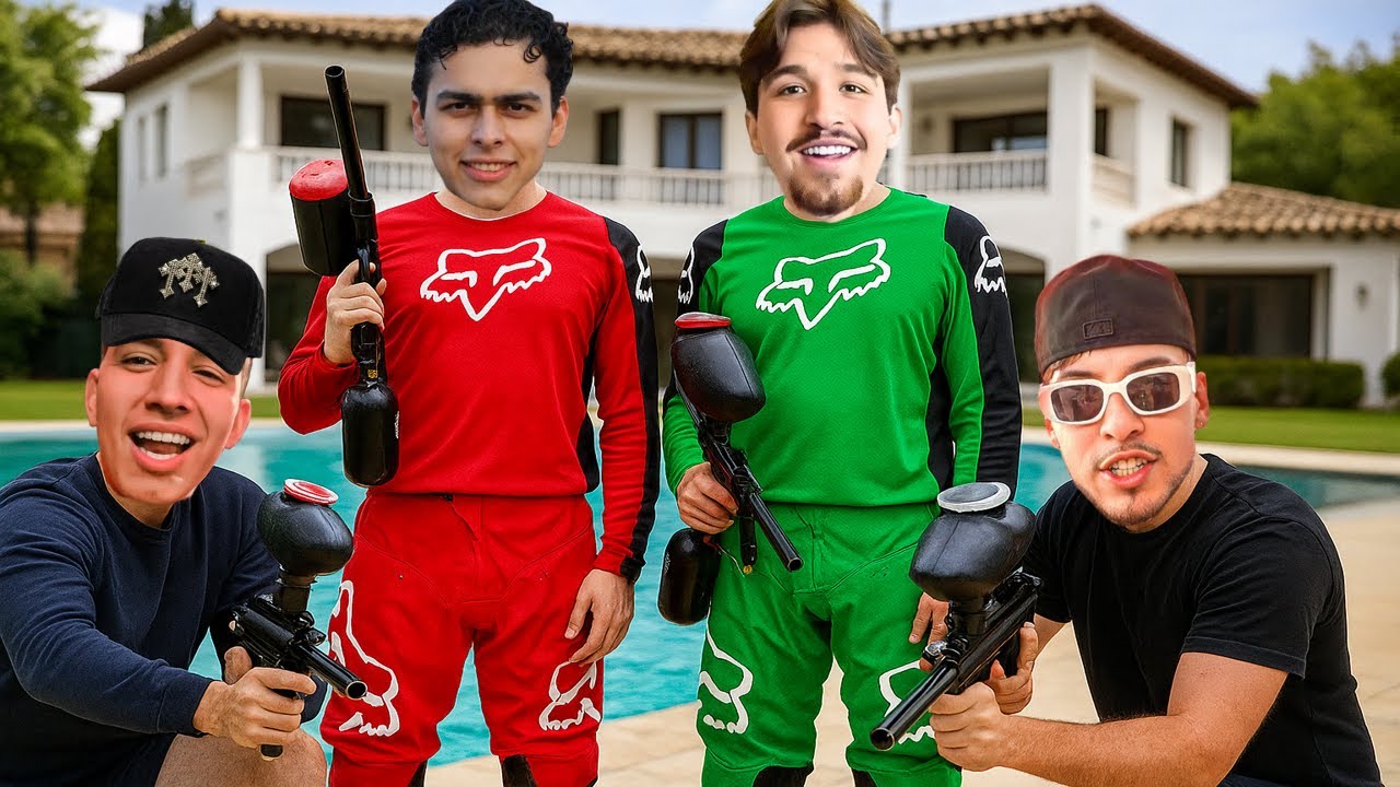 LONCHE y WILLITO JUGANDO PAINTBALL contra GRINGOS *representando mexico*