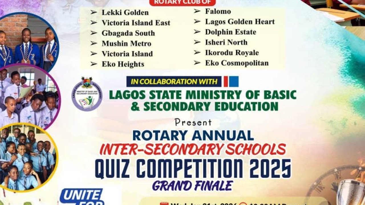 Rotary Clubs in District 9112 Host Annual Inter-Secondary Schools Quiz Grand Finale Today