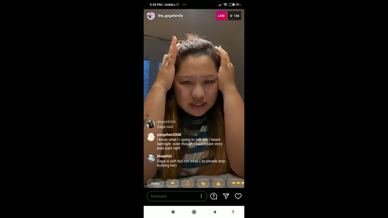 GAGA FAMILY 2ND TIME CRYING IN Instagram LIVE..