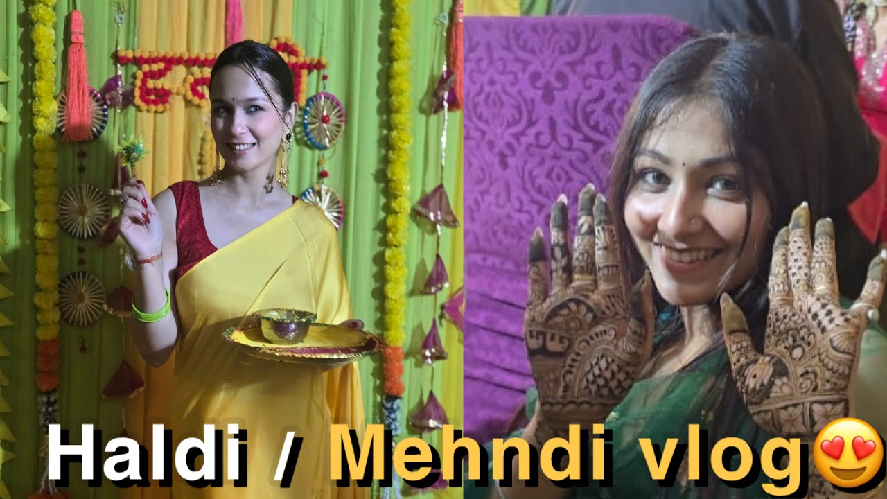Haldi / Mehndi Vlog😍|| Dance performance 😍|| #vlog #vlogs #trendingvideo #youtubevideo #weddingvlog 