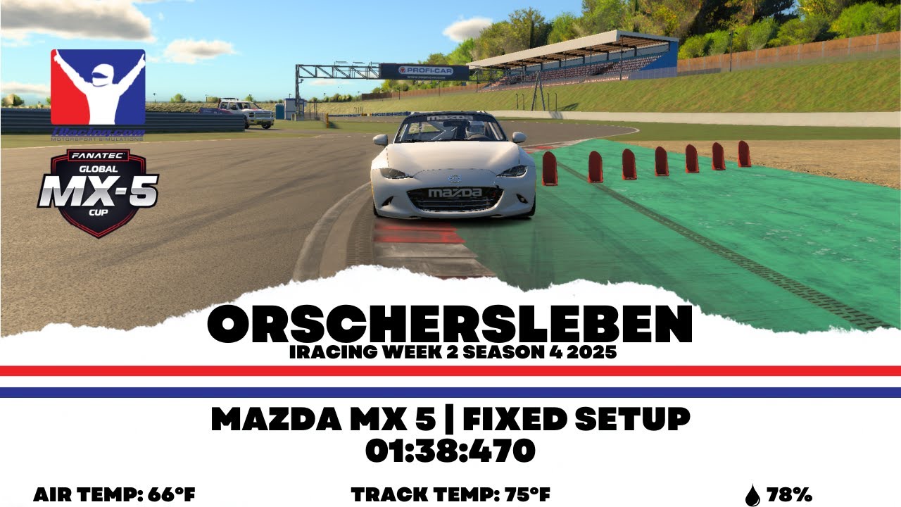 Orschersleben - Mazda MX 5 - Track Guide - iRacing S4W2 2025
