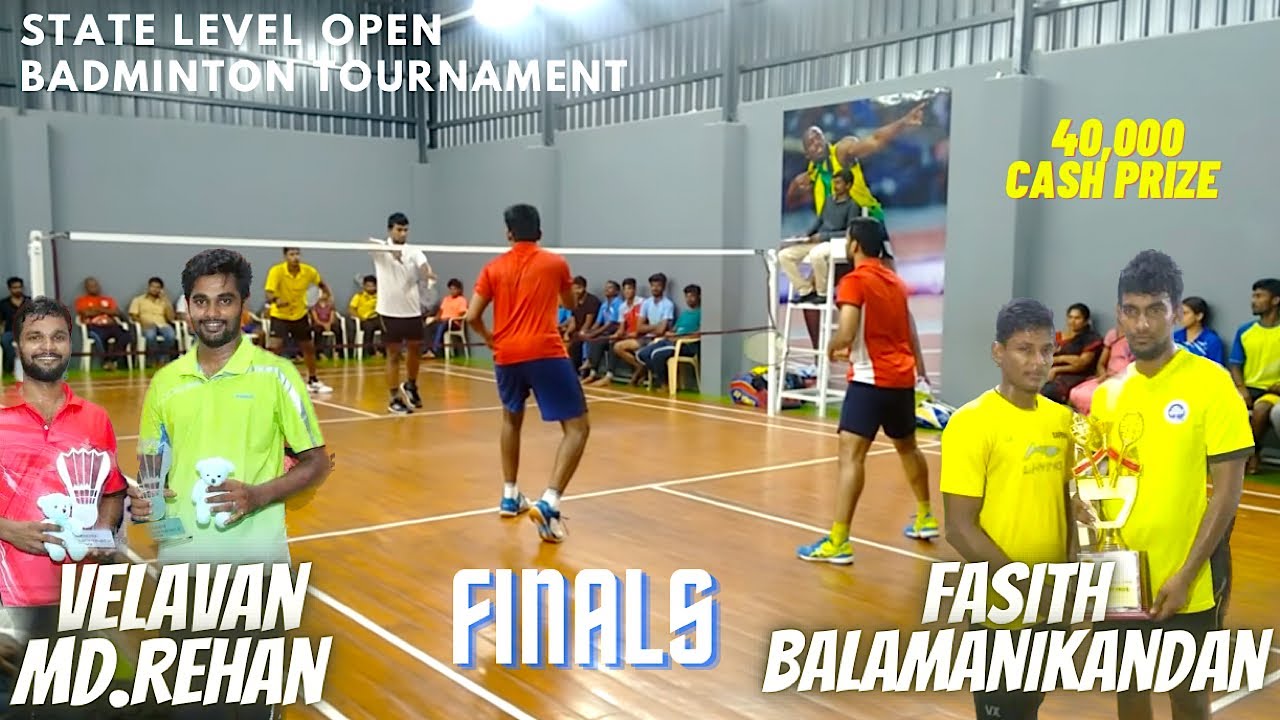 VELAVAN VIJAYANAND vs FASITH BALA in TAMILNADU STATE LEVEL BADMINTON Finals