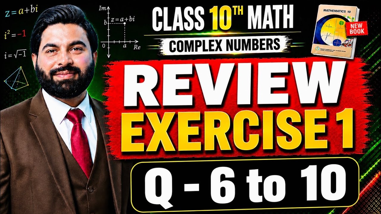 Class 10th Math New Book Ch 1 Review Exercise 1 Q6,Q7,Q8,Q9,Q10-10 Class Math Review Exercise 1 