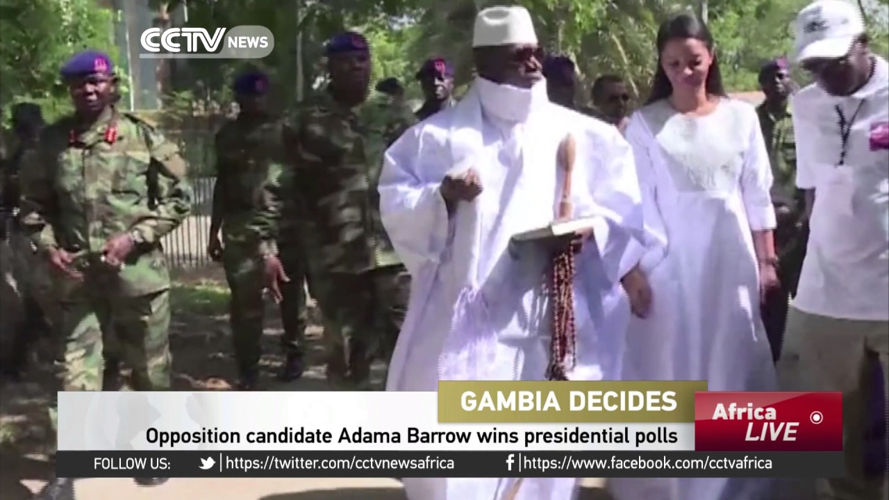 Gambia's opposition candidate Adama barrow wins presidential polls