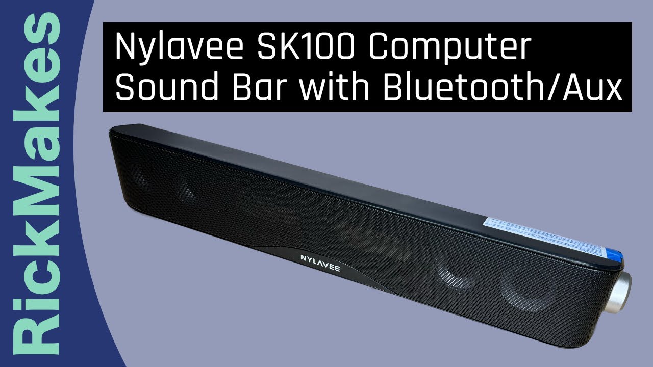 Nylavee SK100 Computer Sound Bar with Bluetooth/Aux