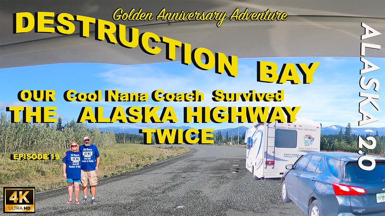 Ep18 Destruction Bay Yukon RV Survival on Alaska Highway Scary Drive to Bordertown Beaver Creek🇨🇦