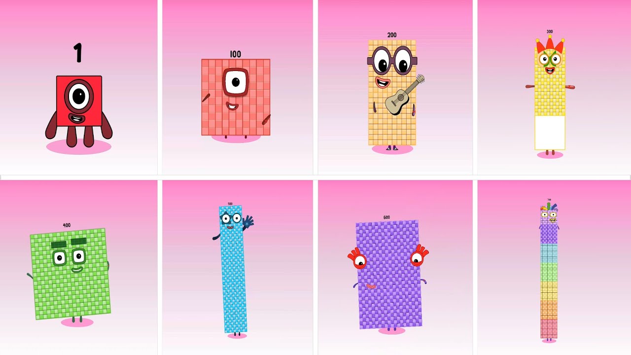 Sprunki OC Numberblocks 1, 100, 200, 300, 400, 500, 600, 700 | Kompilacja Incredibox #sprunki