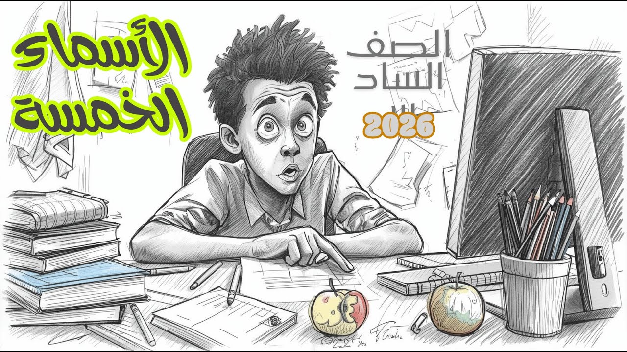 الأسماء الخمسة للصف السادس 2026 - شرح درس الأسماء الخمسة | الصف السادس الابتدائي | المنهج الجديد