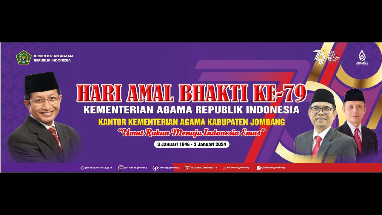 🔴 LIVE UPACARA HARI AMAL BAKTI KE-79 KEMENAG JOMBANG
