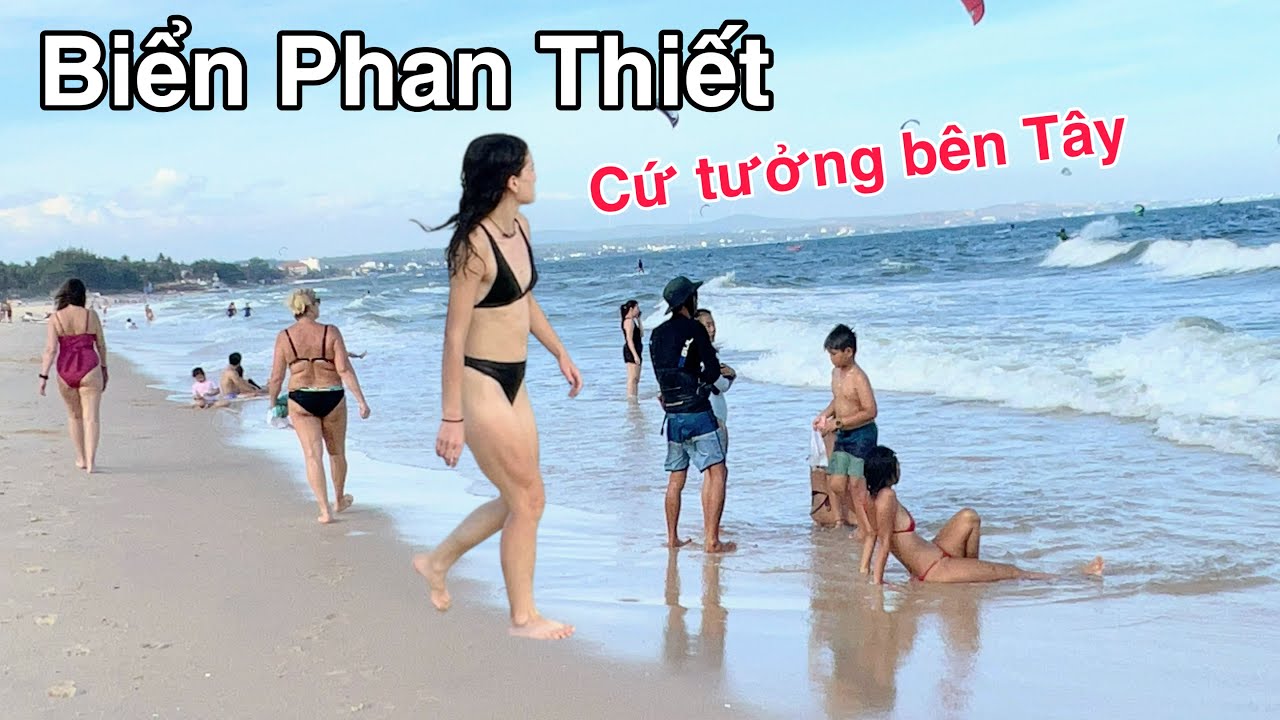 Khu Vực Biển Hàm Tiến Phan Thiết Càng Về Chiều Du Khách Kéo Về Tắm Biển Càng Đông