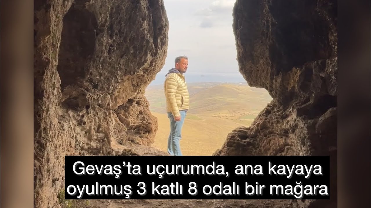 Van Gevaş’ta uçurumda 3 katlı, 8 odalı mağara