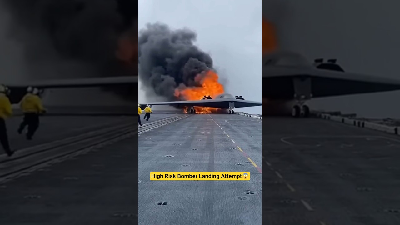 B-2 Spirit Facing Unexpected Fire Issue😱#shots #navy