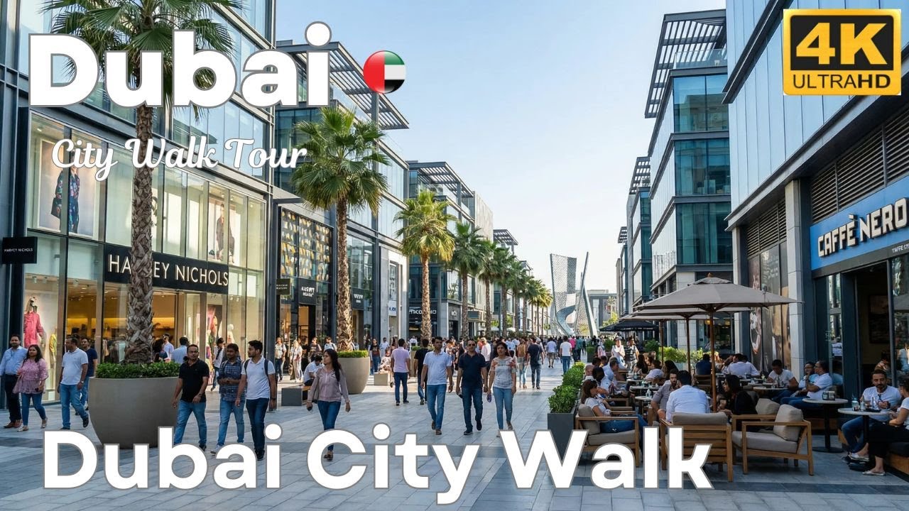 Dubai City Walk 🇦🇪 | Jumeirah & Al Satwa Streets Walking Tour | Real Dubai City Life 4K
