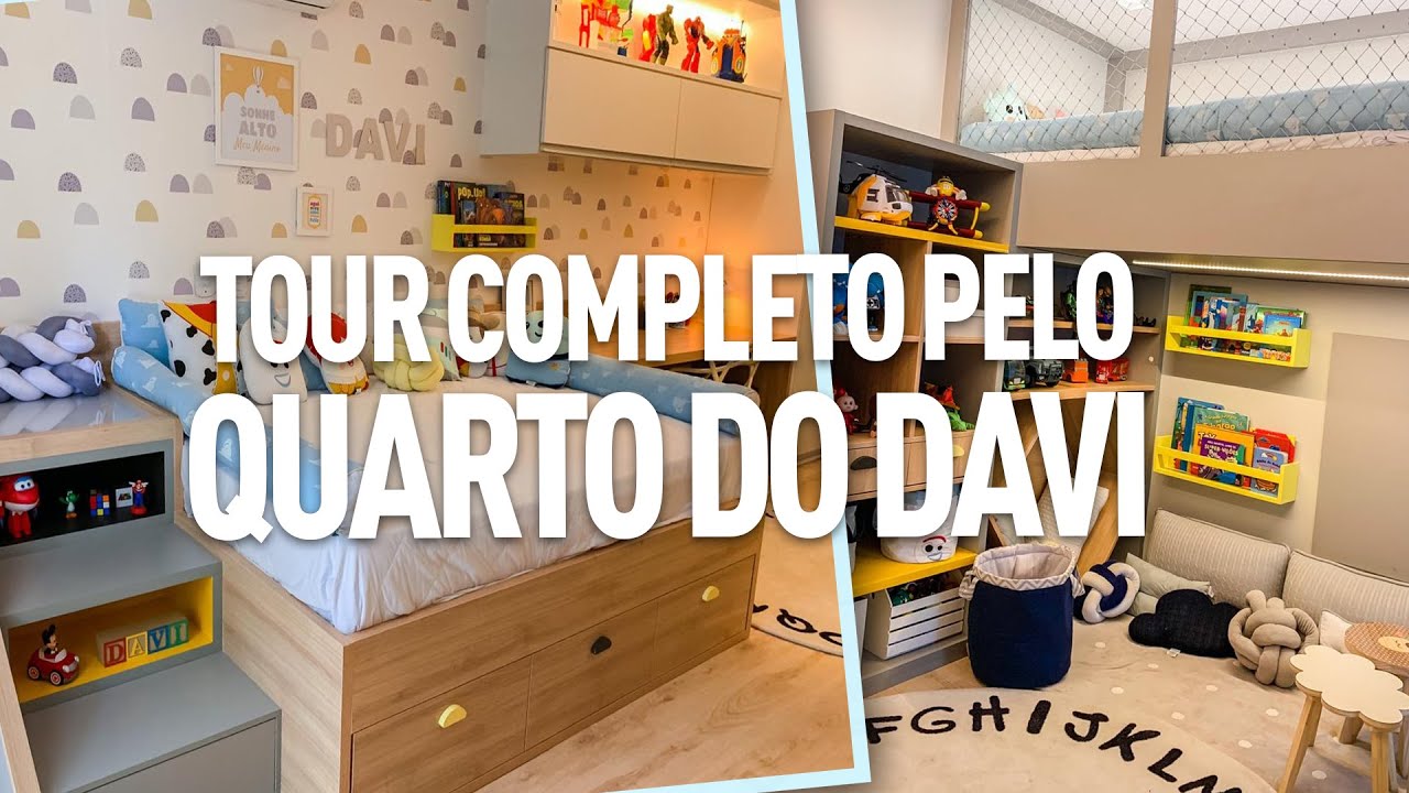 FINALMENTE!!! TOUR  COMPLETO PELO QUARTO DO DAVI