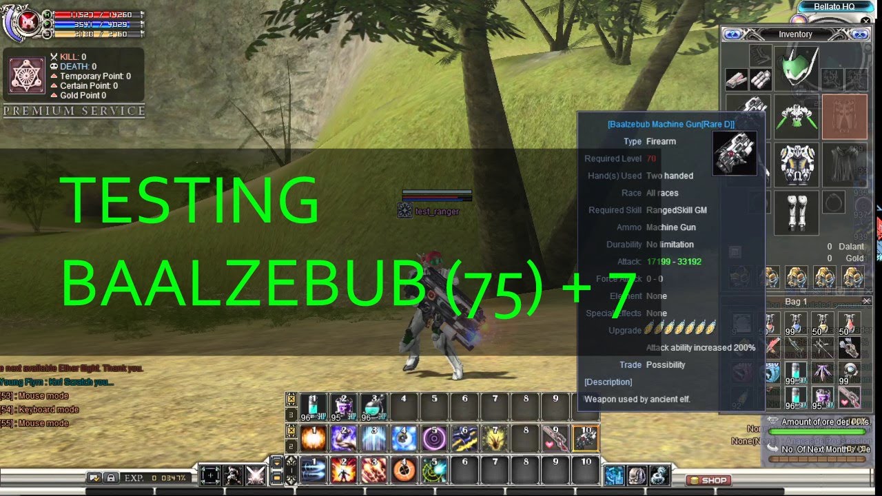 RF Online Level 75 baalzebub set weapon Bellato Ranger.