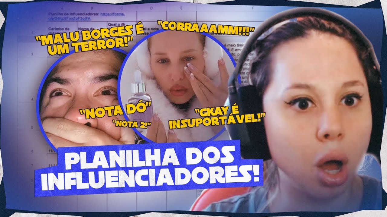 REACT PLANILHA DE EXPOSED DE INFLUENCERS | profissão fácil demais ou agências piorais ???