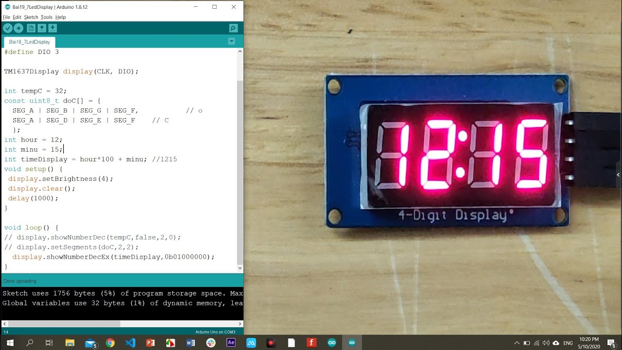 [Arduino basic #19] LED 7 đoạn 4 số