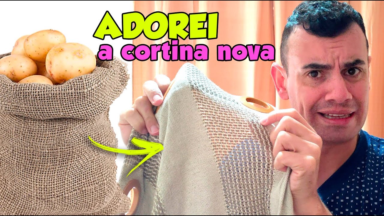 MINHA CORTINA NOVA DE SACO DE BATATAS - Fubá online