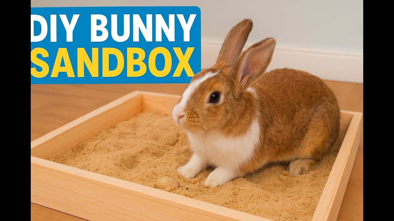 My Bunnies Love Sand - DIY Sandbox for my bunnies