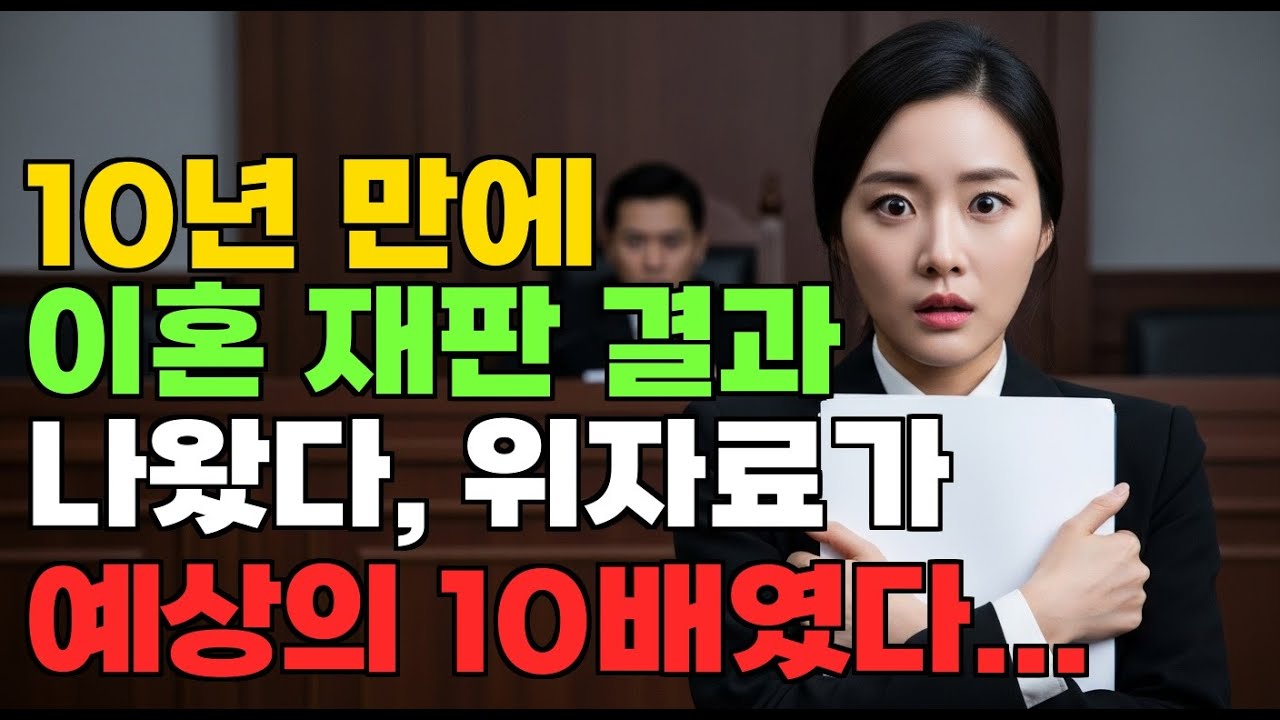 10년 만에 이혼 재판 결과 나왔다, 위자료가 예상의 10배였다