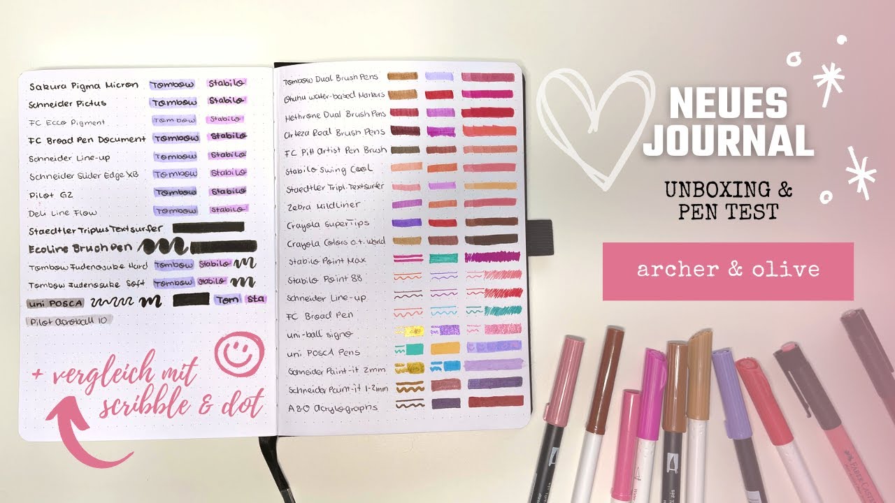 Archer & Olive Bullet Journal 2023 TEST & UNBOXING vs. Scribble & Dot - BUJO Review Deutsch
