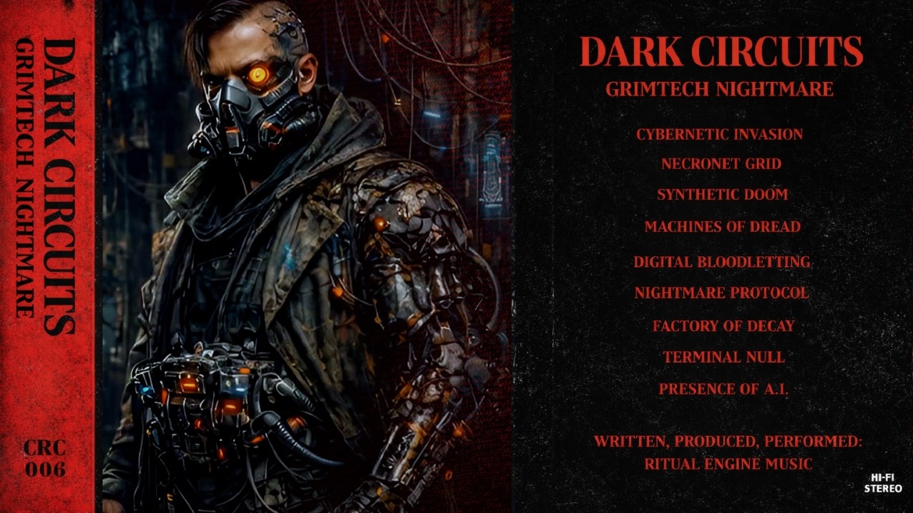 DARK CIRCUITS — Grimtech Nightmare | Instrumental - Industrial - Cyberpunk - EBM - (Full Album)🔥⚙️