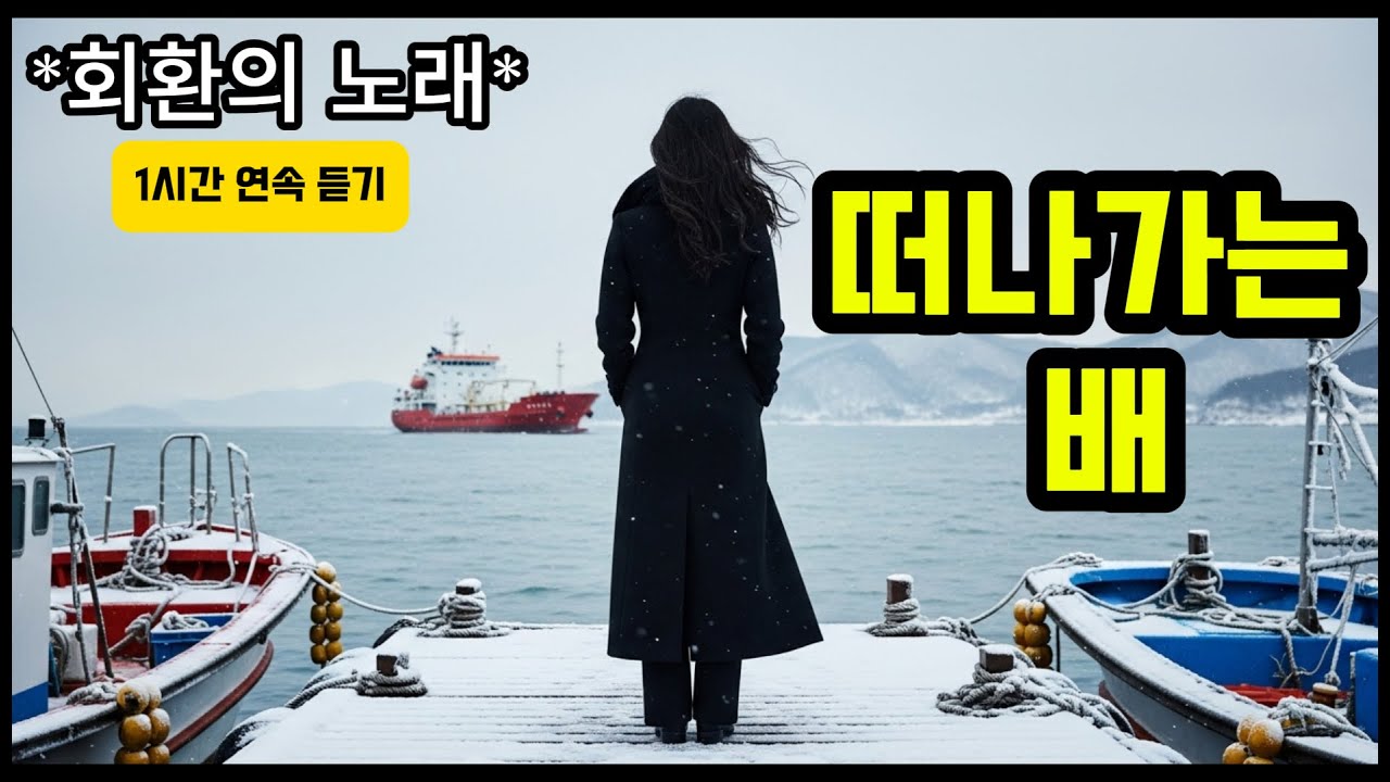 🎵떠나가는 배(1시간 연속 듣기) ㅣ 눈 오는 날 인생 회한의 노래 ㅣ 심수봉 감성의 수정이 노래 ㅣ
