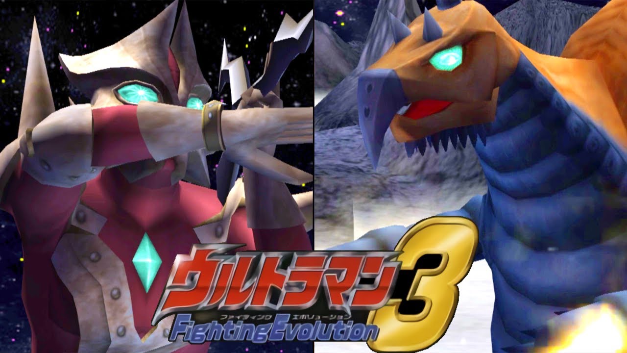 [PS2] Ultraman Fighting Evolution 3 - Ace Killer vs Vakishim (1080p 60FPS)