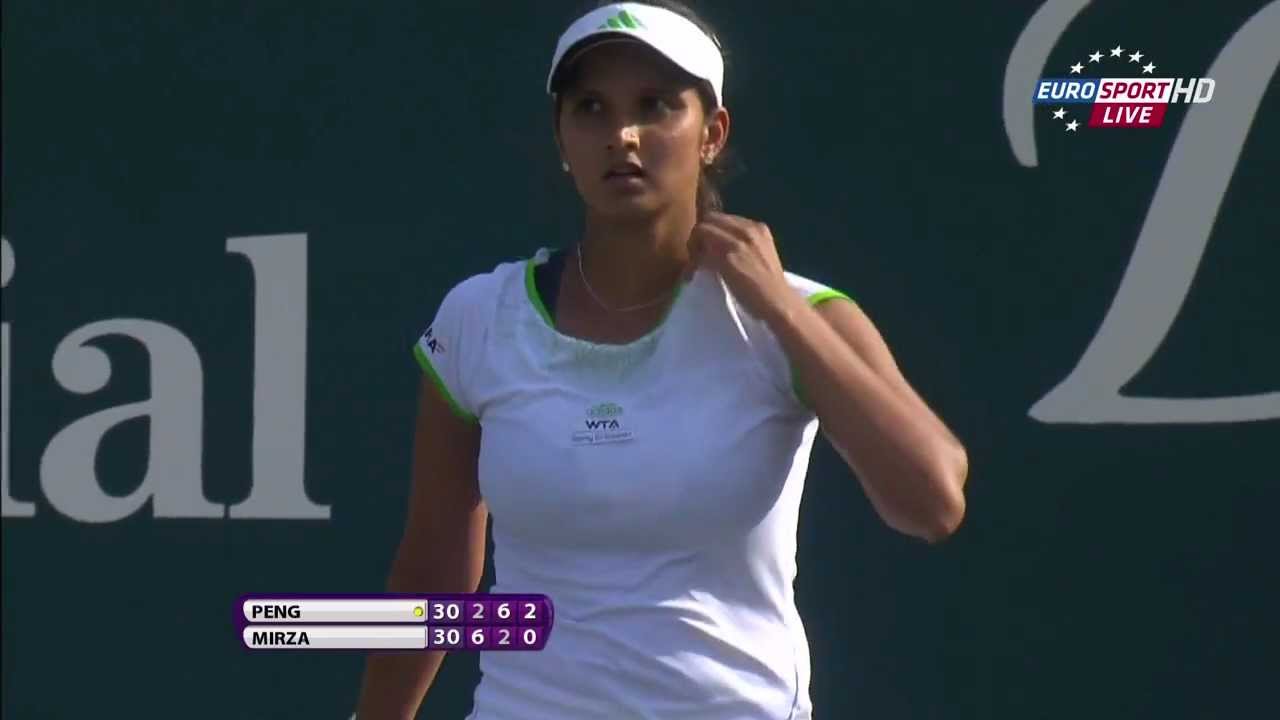Sania Mirza v Peng 2011 Charleston 2.avi