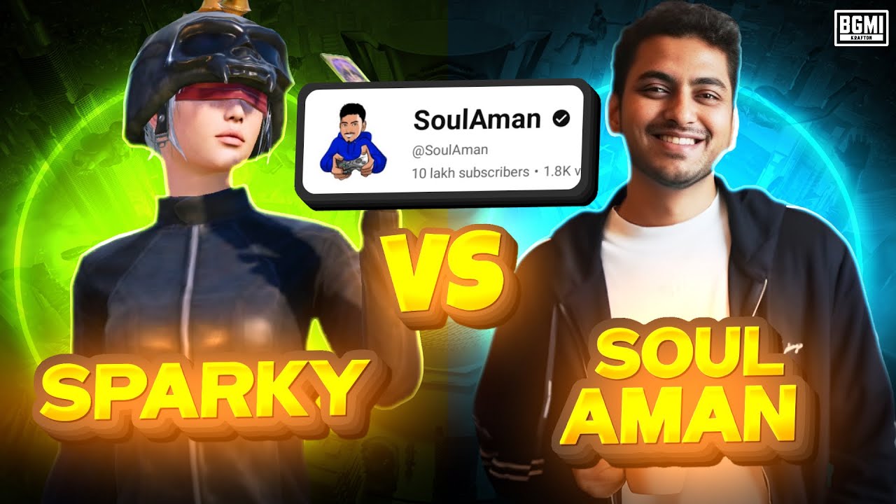 INTENSE 1v1 CHALLENGE AGAINST ​⁠​⁠@SoulAman | SPARKY VS AMAN #bgmi #s8ul