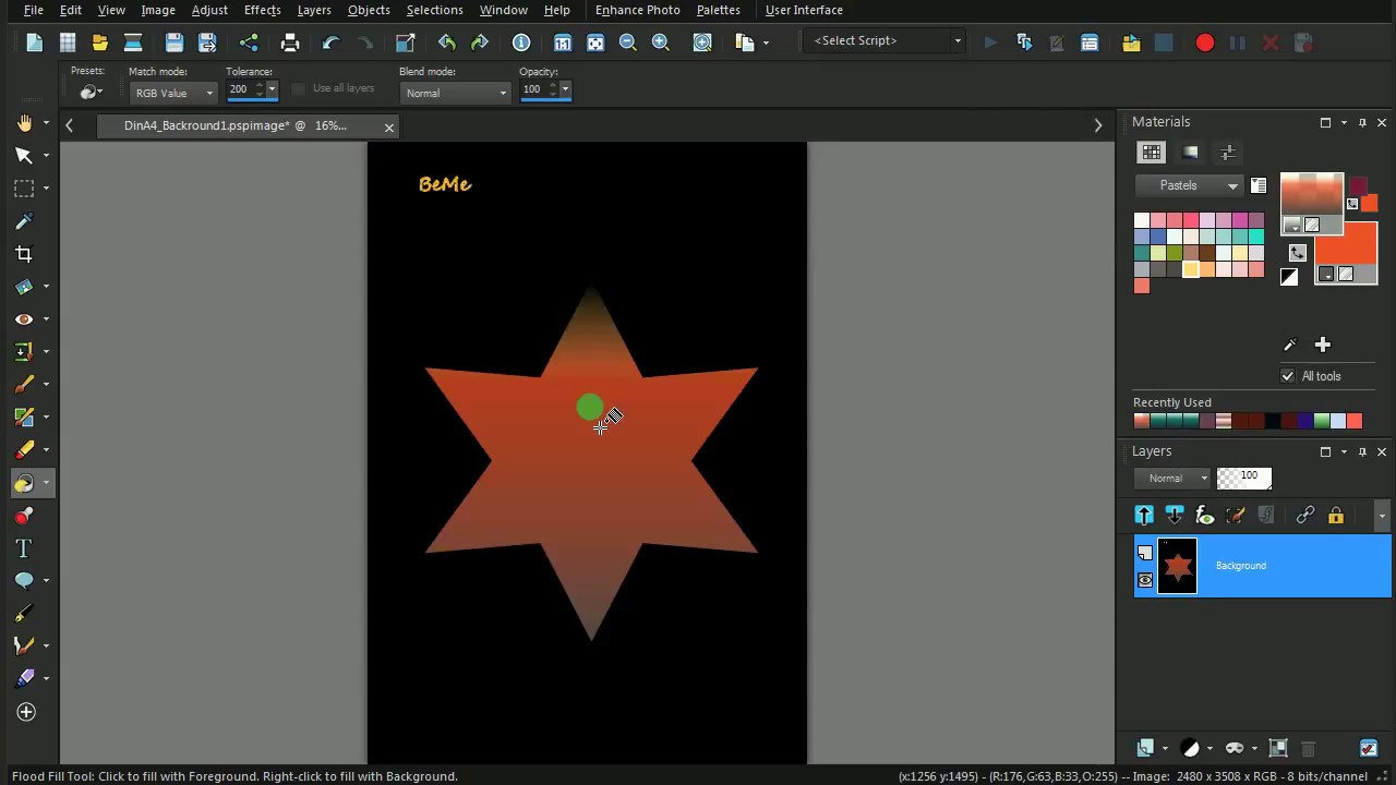 Corel Paintshop Pro 2018, Create a Gradient