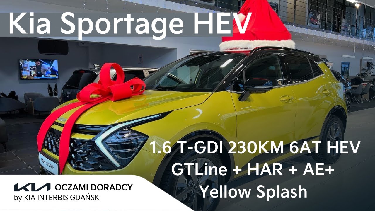 Kia Sportage [1.6 T-GDI 230KM 6AT HEV] GTLine + Drive Wise Plus +HAR| Yellow Splash z czarnym dachem
