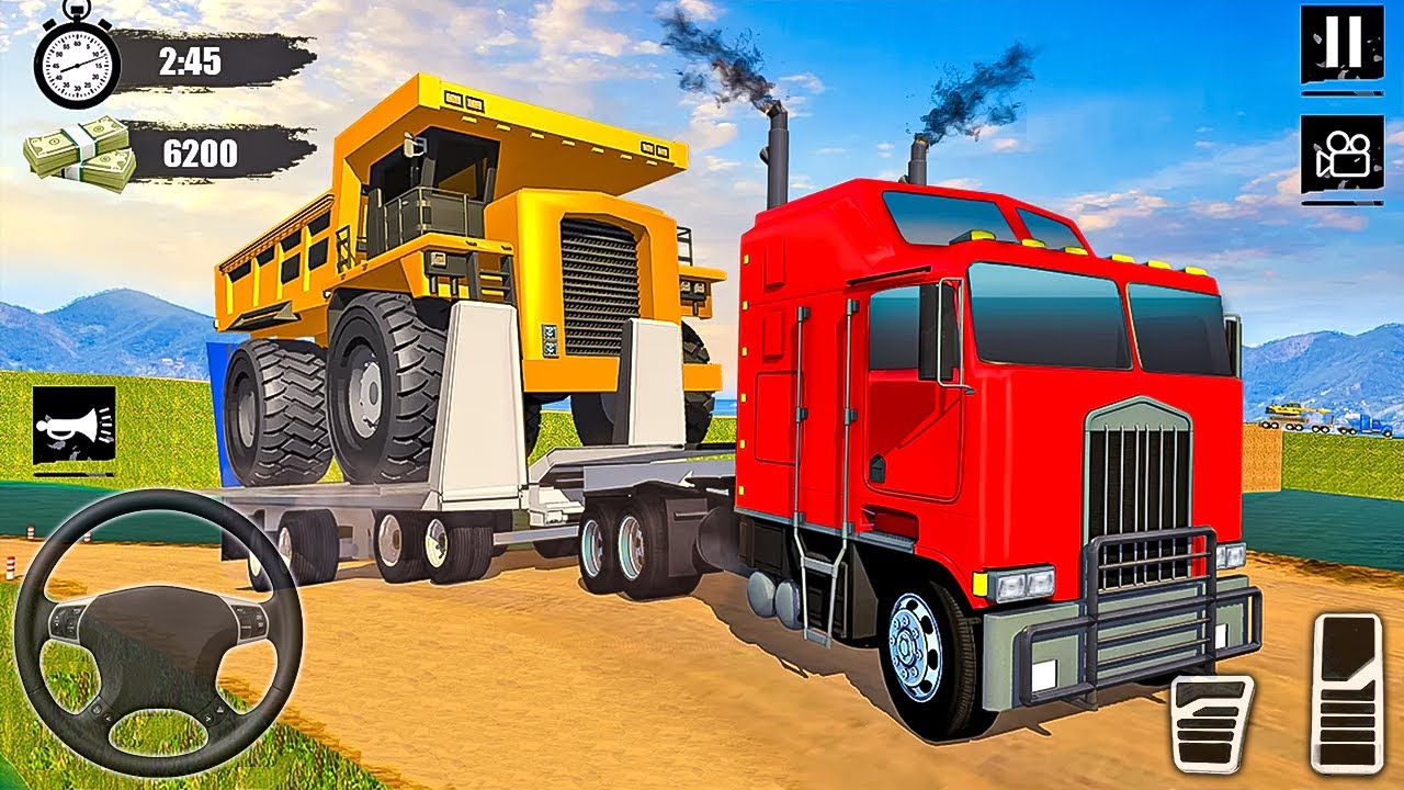 Mega Construction Vehicles Transport Simulator - Long Trailer Truck Driver - Android Gameplay