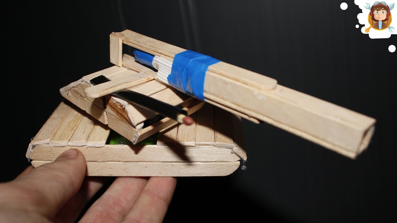 How to make a Tank with Matchstick Gun - (Cannon Fires 8m)
