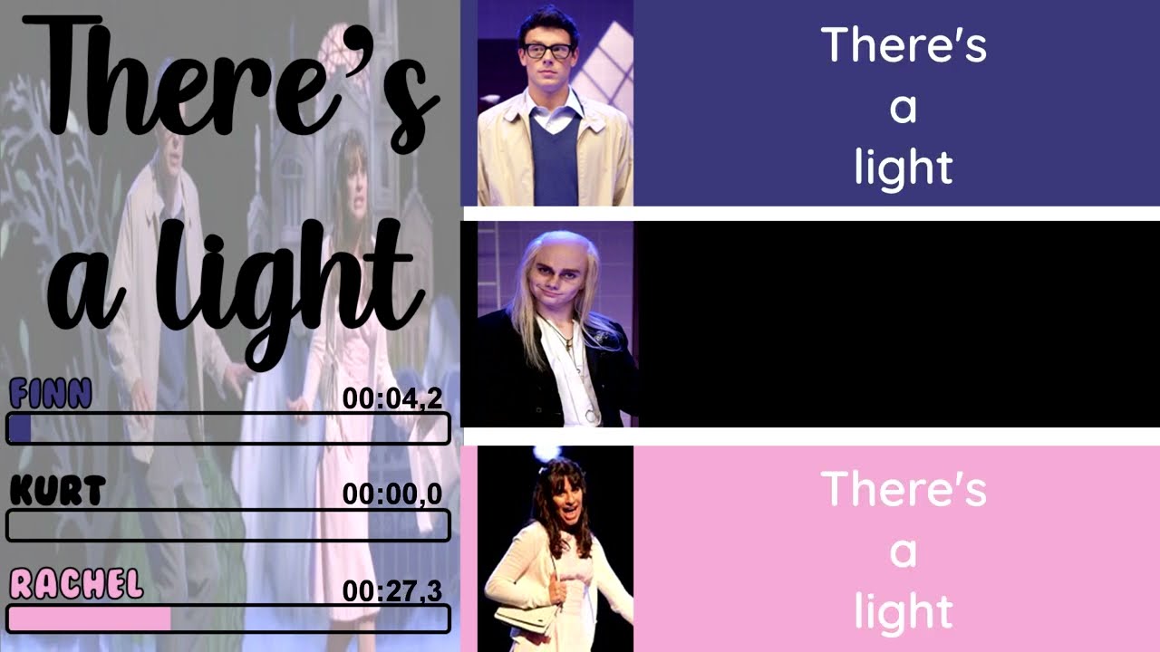Glee - There's a Light | Line Distribution + Lyrics