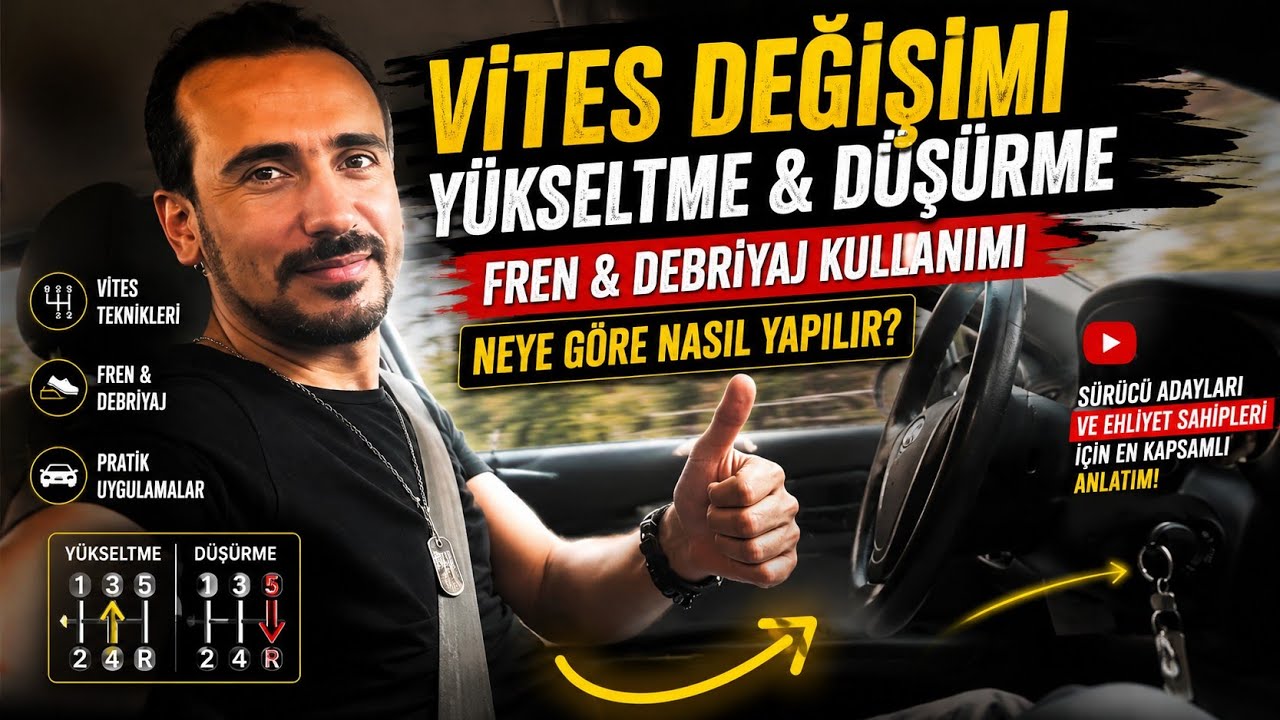 VİTES DEĞİŞTİRME?YÜKSELTME VE DÜŞÜRME?FREN VE DEBRİYAJ KULLANIMI,BAĞCILAR DİREKSİYON SINAVI