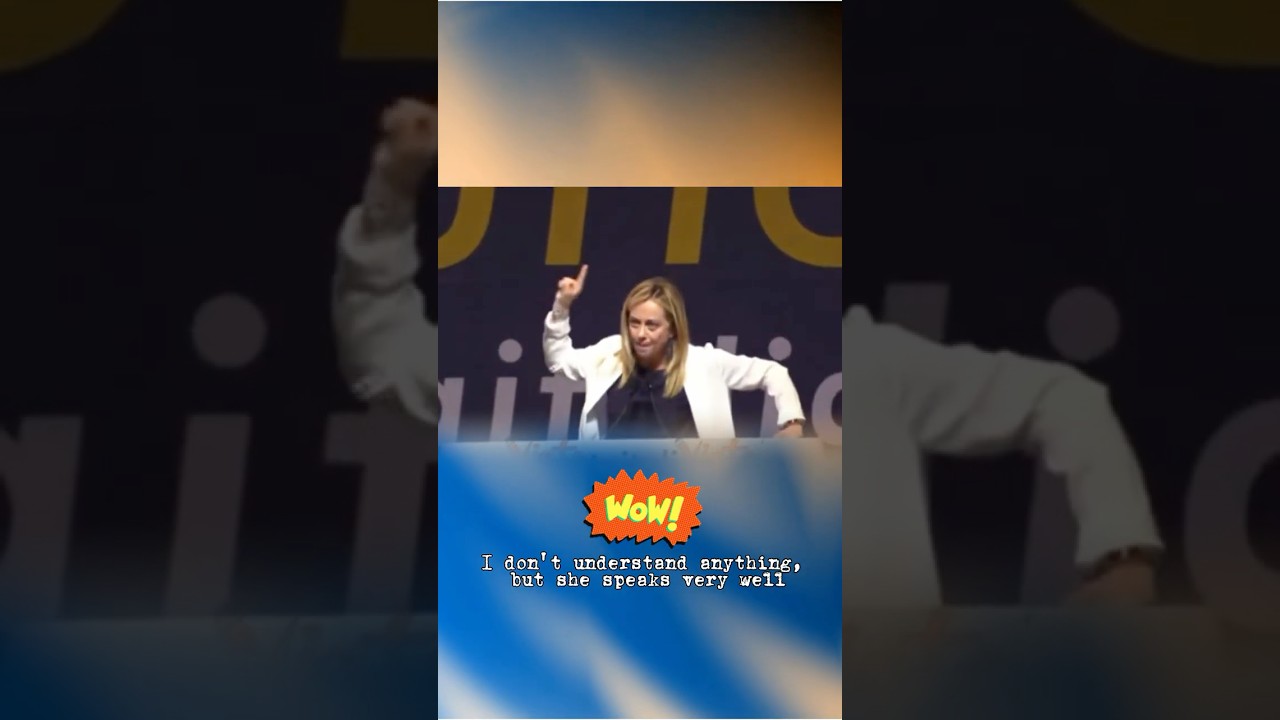 Джорджия Мелони говорит очень быстро #meloni #italy #italiano #speech #roma #wow