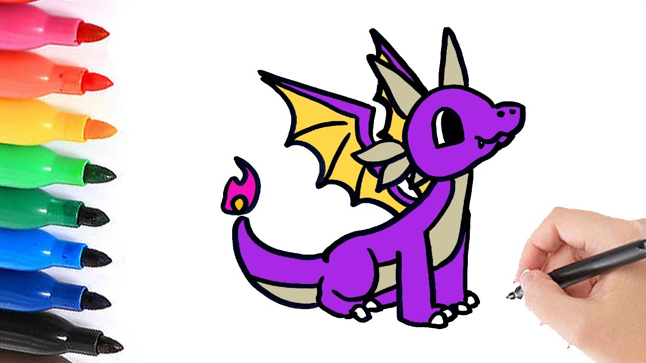 HOW TO DRAW A CUTE DRAGON Step By Step! | HOE TEKEN JE EEN DRAAKJE?