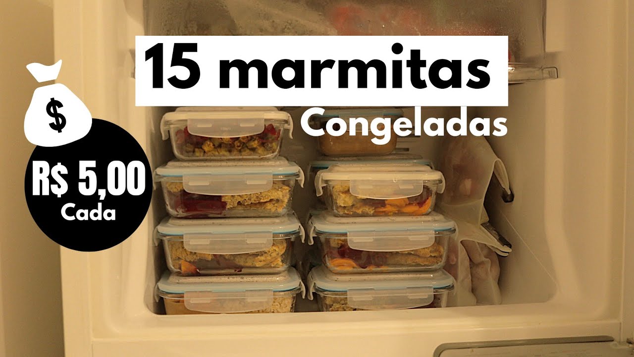MONTANDO MARMITAS CONGELADAS - GASTANDO POUCO!