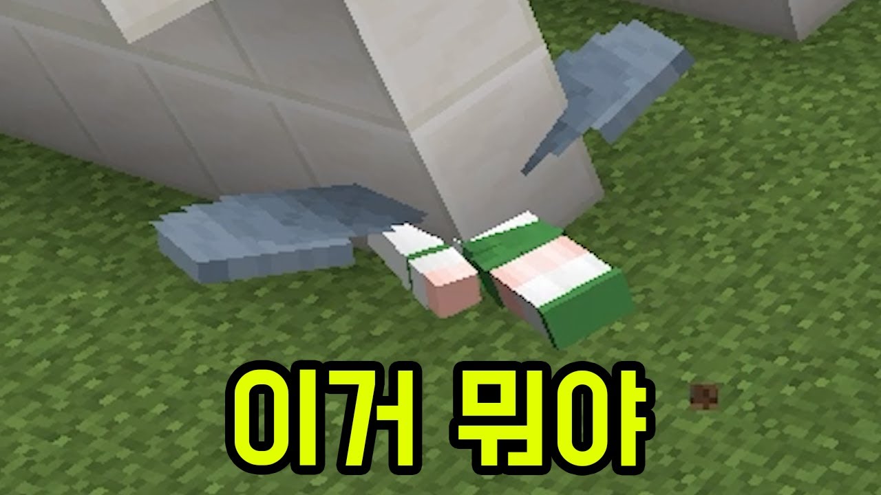 왜 옆으로 날아가는데(마인크래프트)
