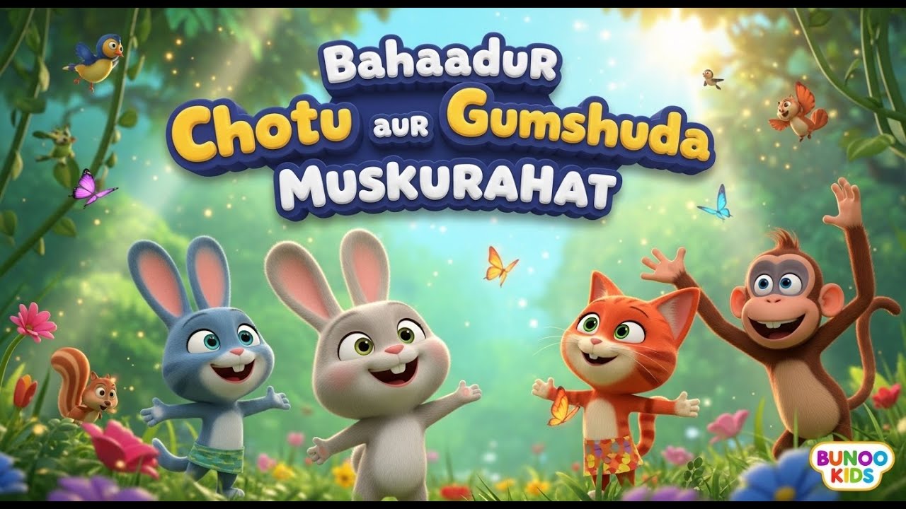 Bahaadur Chotu aur Gumshuda Muskurahat 🐰 | Emotional Kids Story | Bunoo Kids