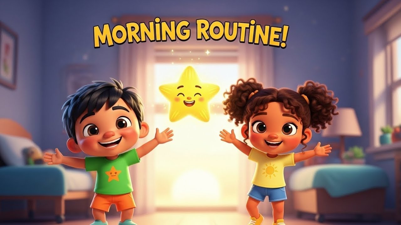 🌞 Morning Routine Song for Kids | Follow Along with Sunny the Star! | Fun 3D Animation