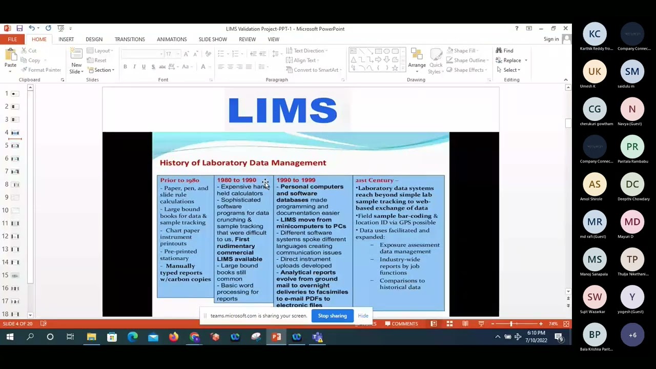 Laboratories Information Management System (LIMS) Demo Class