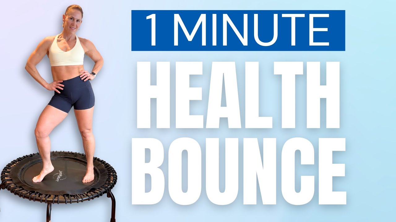 1 Minute Rebounder Health Bounce |  Lymphatic Drainage Bounce