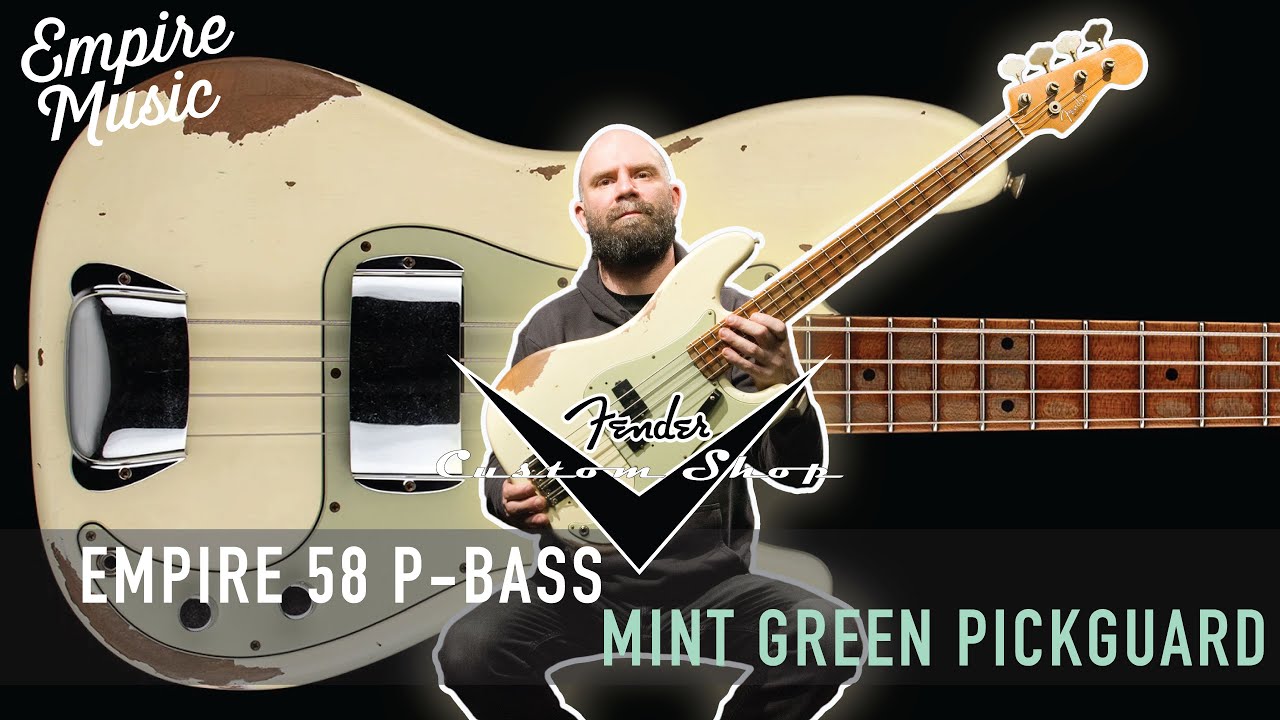 THE FIRST ONE!  Empire 58 P Bass / Mint Green Pickguards are HERE!
