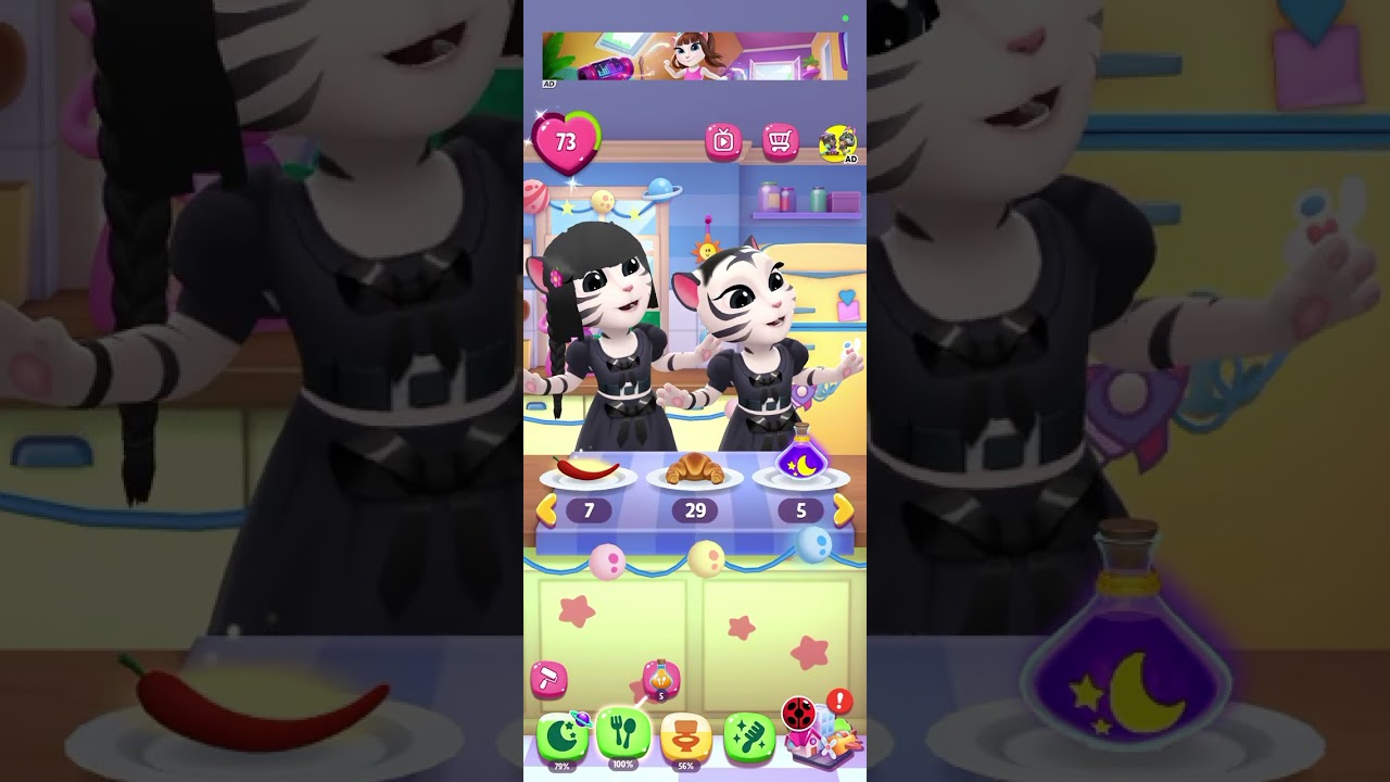 Angela full video 💜part🖤 1 hair 💜 and 🖤 shirt 💜 and 🖤 skirt 💜 and 🖤 shoes 💜 and 🖤 makeup 💜 colour 🖤💜