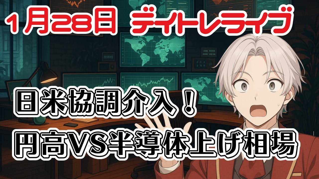 【生配信デイトレライブ】円高VS半導体！勝者はどちら！？ザラバ決算ASML！アドバンテスト決算！