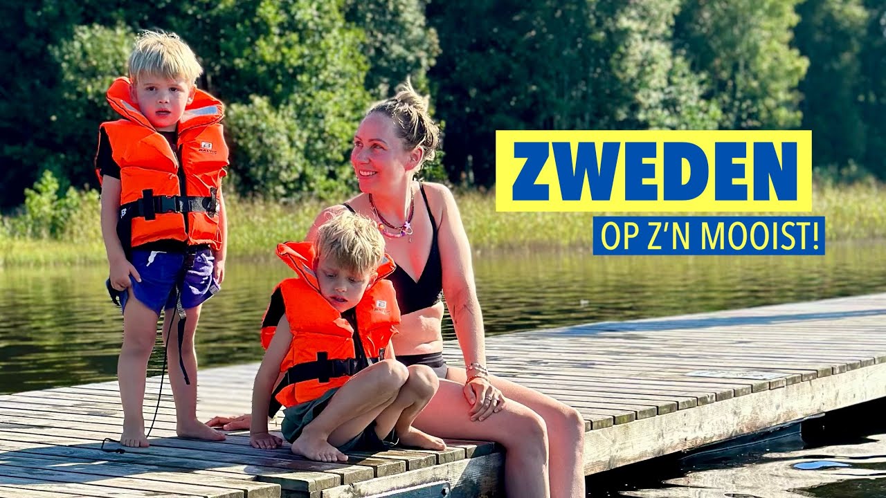 Kamperen aan een meer in Zweden! | Sas + Syb