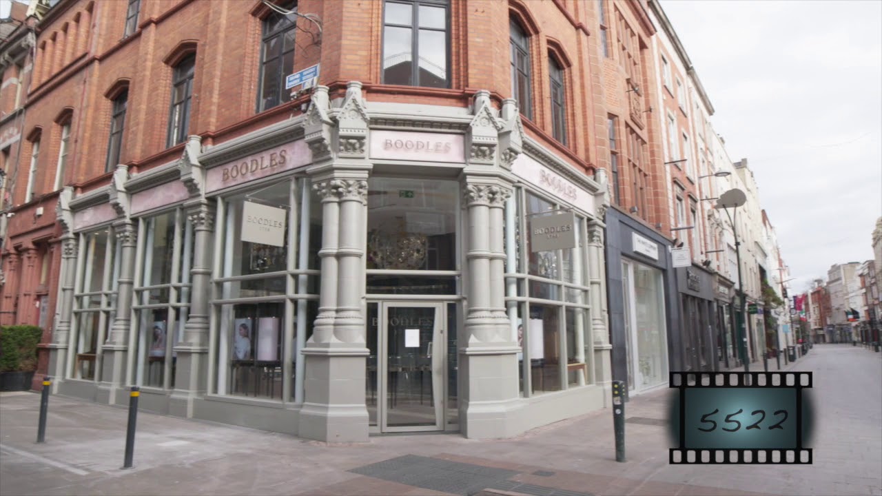 Ground footage stock clips of Dublin in Covid19 Lockdown.